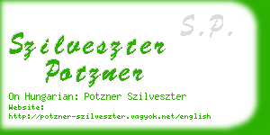 szilveszter potzner business card